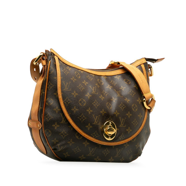 ルイ ヴィトン モノグラム トゥラムGM ショルダーバッグ M40075 ブラウン PVC レザー レディース LOUIS VUITTON 【中古】