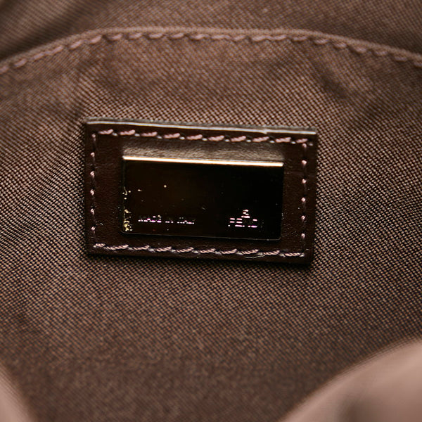 フェンディ ズッキーノ ショルダーバッグ ハンドバッグ 8BR248 ネイビー キャンバス レザー レディース FENDI 【中古】