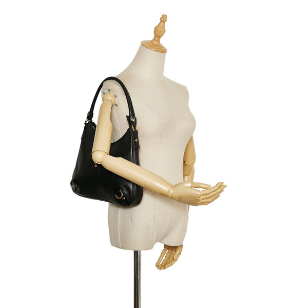 グッチ アビー ハンドバッグ 130738 ブラック レザー レディース GUCCI 【中古】