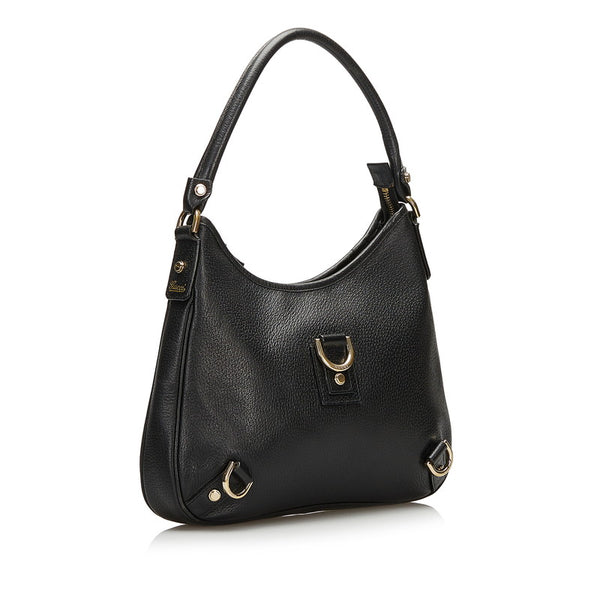 グッチ アビー ハンドバッグ 130738 ブラック レザー レディース GUCCI 【中古】