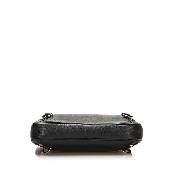 グッチ アビー ハンドバッグ 130738 ブラック レザー レディース GUCCI 【中古】