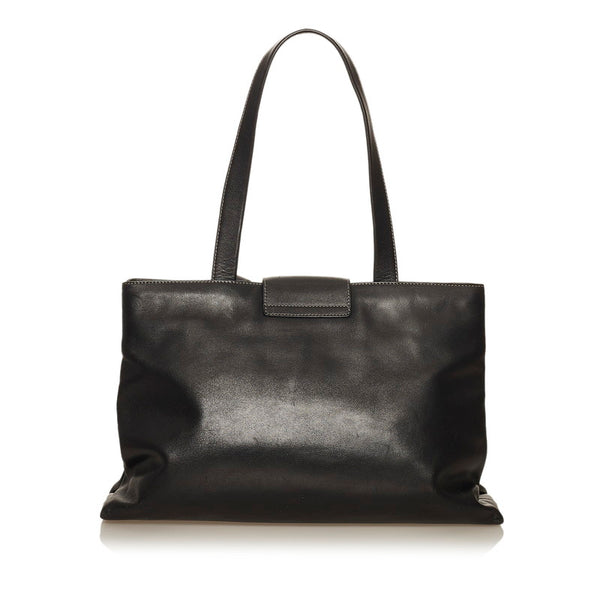 ブルガリ トートバッグ ブラック レザー レディース BVLGARI 【中古】