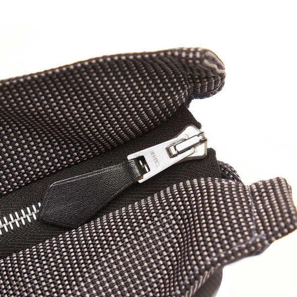 エルメス エールライン ポーチMM クラッチバッグ セカンドバッグ グレー キャンバス レディース HERMES 【中古】