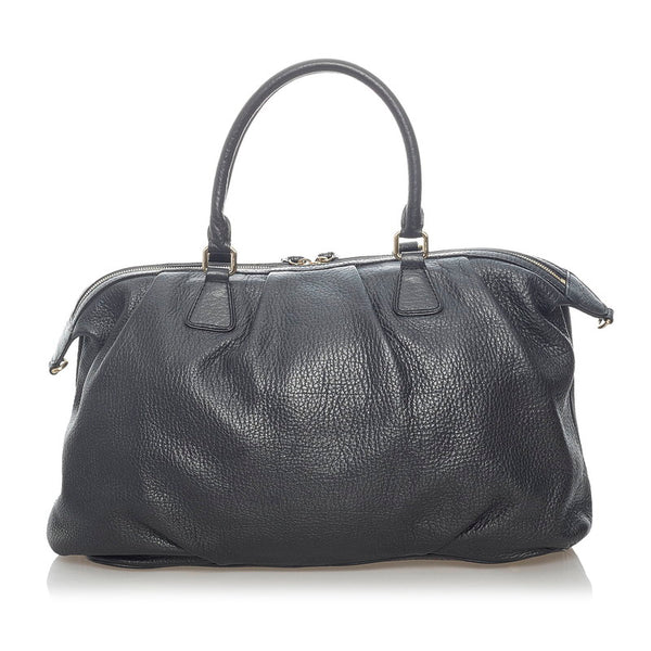 エム シー エム ボストンバッグ ショルダーバッグ 2WAY ブラック レザー レディース MCM 【中古】