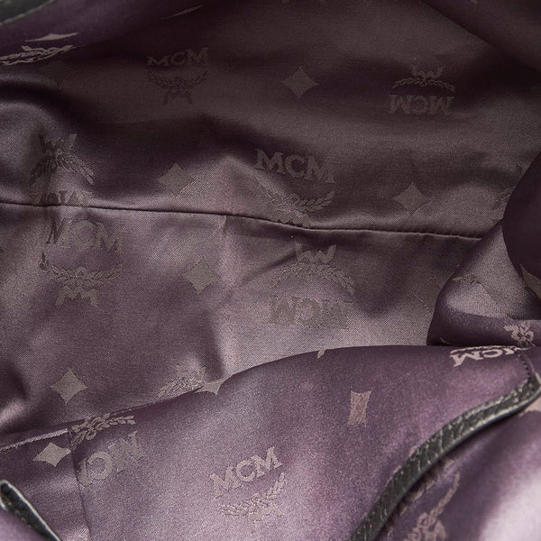 エム シー エム ボストンバッグ ショルダーバッグ 2WAY ブラック レザー レディース MCM 【中古】