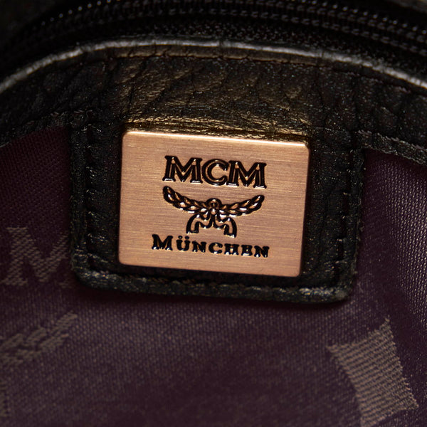 エム シー エム ボストンバッグ ショルダーバッグ 2WAY ブラック レザー レディース MCM 【中古】
