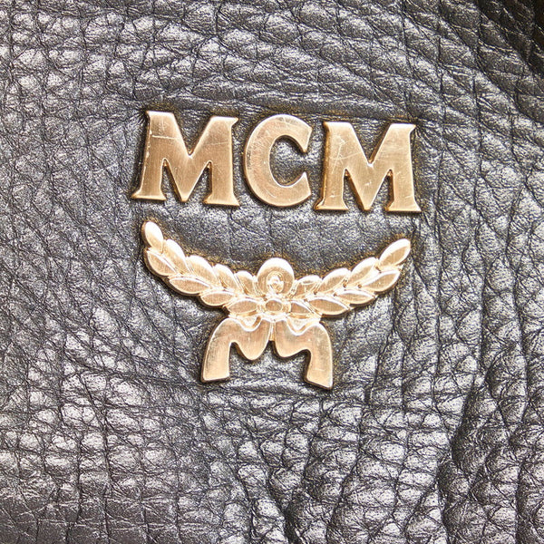 エム シー エム ボストンバッグ ショルダーバッグ 2WAY ブラック レザー レディース MCM 【中古】