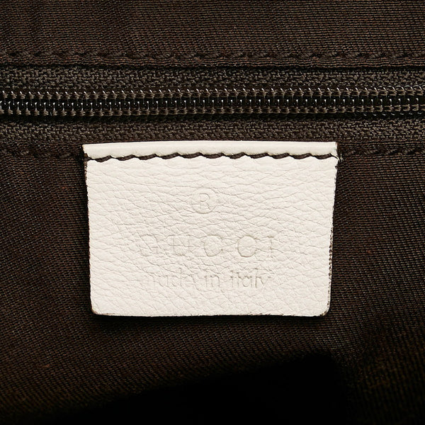 グッチ GGキャンバス アビー ワンショルダーバッグ 189833 ベージュ ホワイト キャンバス レザー レディース GUCCI 【中古】