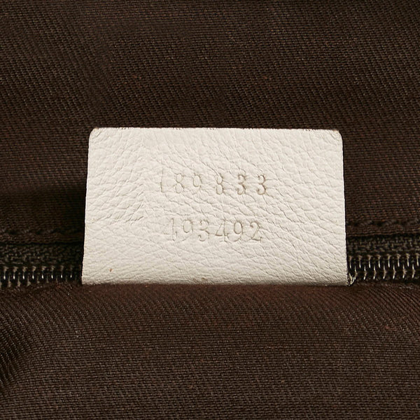 グッチ GGキャンバス アビー ワンショルダーバッグ 189833 ベージュ ホワイト キャンバス レザー レディース GUCCI 【中古】