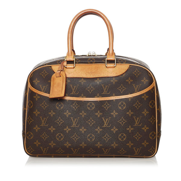 ルイ ヴィトン モノグラム ドーヴィル ハンドバッグ M47270 ブラウン PVC レザー レディース LOUIS VUITTON 【中古】