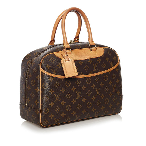 ルイ ヴィトン モノグラム ドーヴィル ハンドバッグ M47270 ブラウン PVC レザー レディース LOUIS VUITTON 【中古】