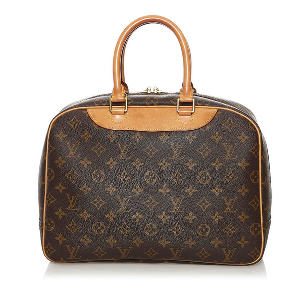 ルイ ヴィトン モノグラム ドーヴィル ハンドバッグ M47270 ブラウン PVC レザー レディース LOUIS VUITTON 【中古】