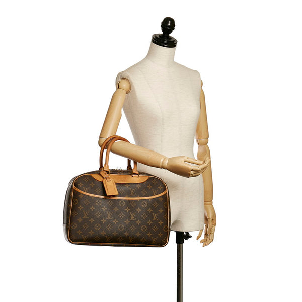ルイ ヴィトン モノグラム ドーヴィル ハンドバッグ M47270 ブラウン PVC レザー レディース LOUIS VUITTON 【中古】