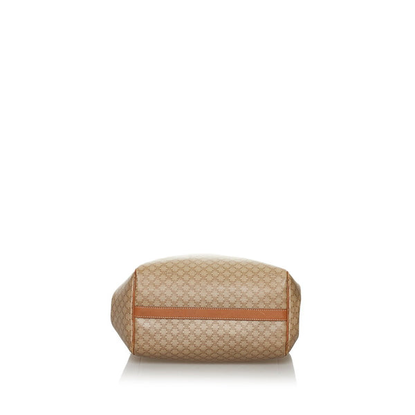 セリーヌ マカダム ベージュ  PVC レザー トートバッグ レディース CELINE 【中古】