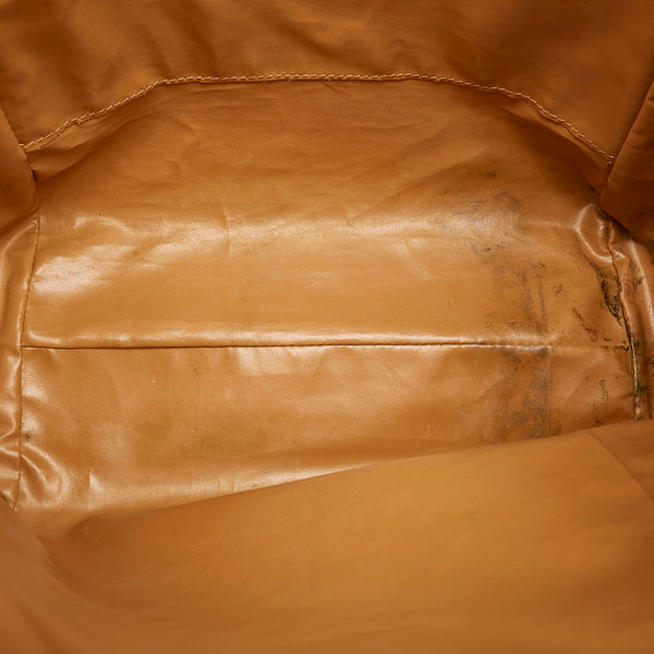 セリーヌ マカダム ベージュ  PVC レザー トートバッグ レディース CELINE 【中古】