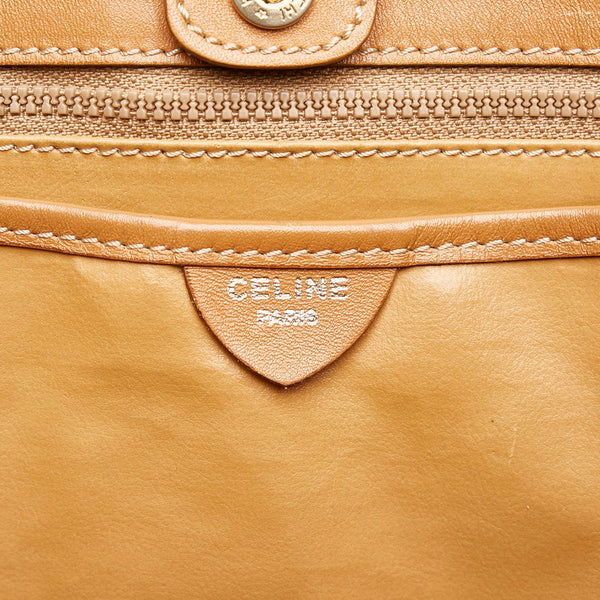 セリーヌ マカダム ベージュ  PVC レザー トートバッグ レディース CELINE 【中古】