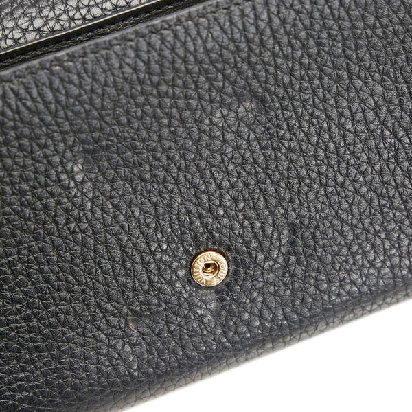 ルイ ヴィトン ポルトフォイユ カプシーヌ 長財布 N90129 ノワール ブラック レザー パイソン メンズ LOUIS VUITTON 【中古】