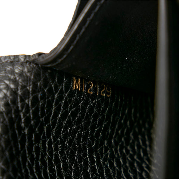 ルイ ヴィトン ポルトフォイユ カプシーヌ 長財布 N90129 ノワール ブラック レザー パイソン メンズ LOUIS VUITTON 【中古】