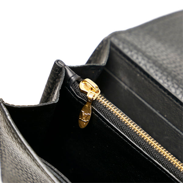 ルイ ヴィトン ポルトフォイユ カプシーヌ 長財布 N90129 ノワール ブラック レザー パイソン メンズ LOUIS VUITTON 【中古】