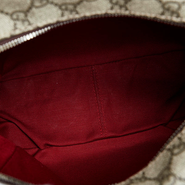 グッチ GGスプリーム 斜め掛け ショルダーバッグ 626363 ベージュ ブラウン PVC レザー レディース GUCCI 【中古】