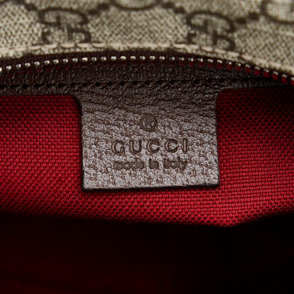 グッチ GGスプリーム 斜め掛け ショルダーバッグ 626363 ベージュ ブラウン PVC レザー レディース GUCCI 【中古】