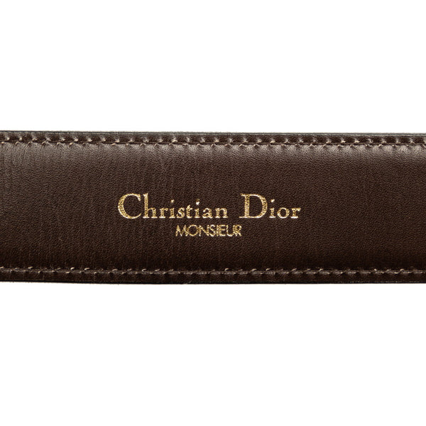 ディオール MONSIEUR ベルト ブラウン レザー メンズ Dior 【中古】