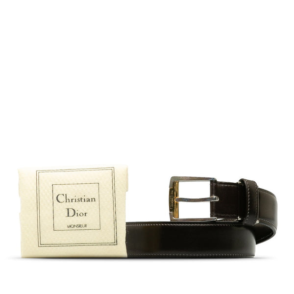 ディオール MONSIEUR ベルト ブラウン レザー メンズ Dior 【中古】