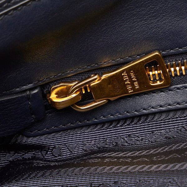 プラダ ハンドバッグ ショルダーバッグ 2WAY BN2324 ネイビー レザー レディース PRADA 【中古】