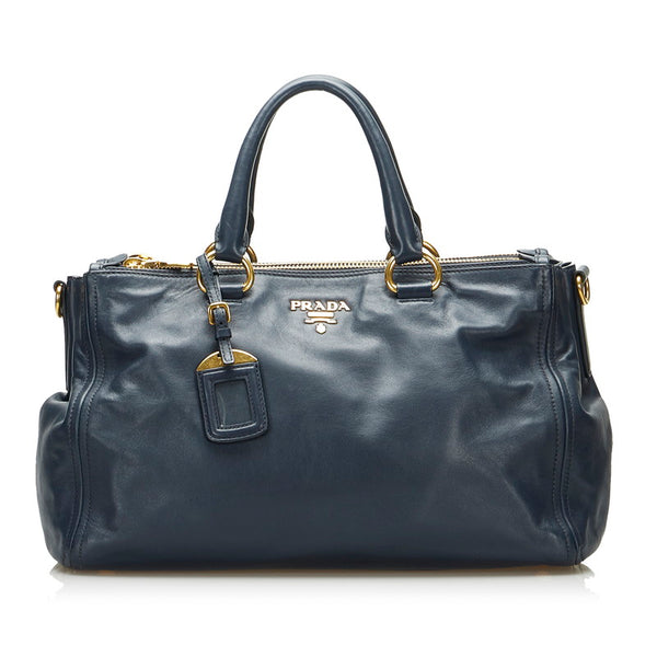 プラダ ハンドバッグ ショルダーバッグ 2WAY BN2324 ネイビー レザー レディース PRADA 【中古】