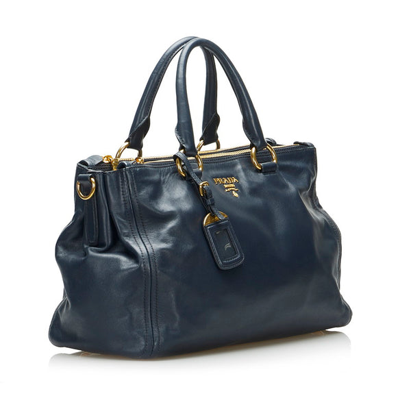 プラダ ハンドバッグ ショルダーバッグ 2WAY BN2324 ネイビー レザー レディース PRADA 【中古】