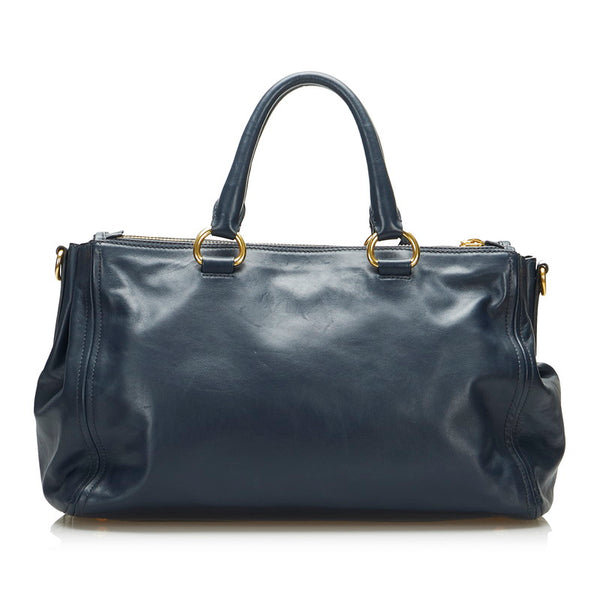 プラダ ハンドバッグ ショルダーバッグ 2WAY BN2324 ネイビー レザー レディース PRADA 【中古】