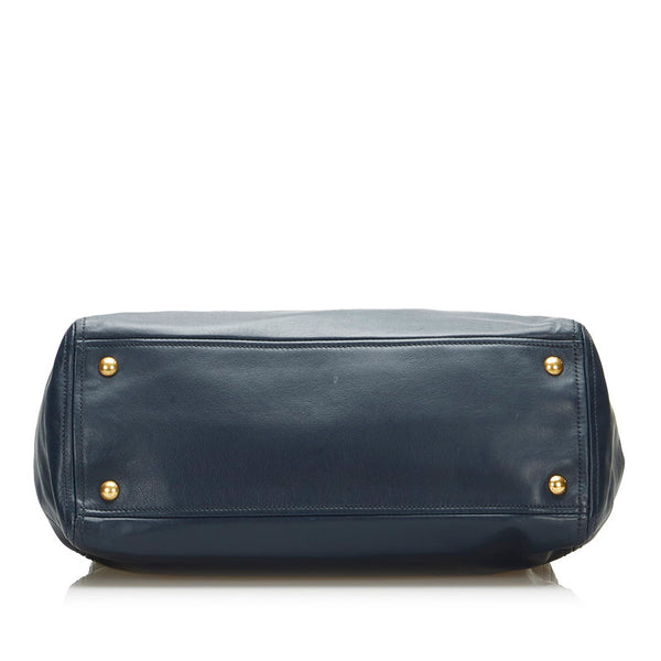 プラダ ハンドバッグ ショルダーバッグ 2WAY BN2324 ネイビー レザー レディース PRADA 【中古】
