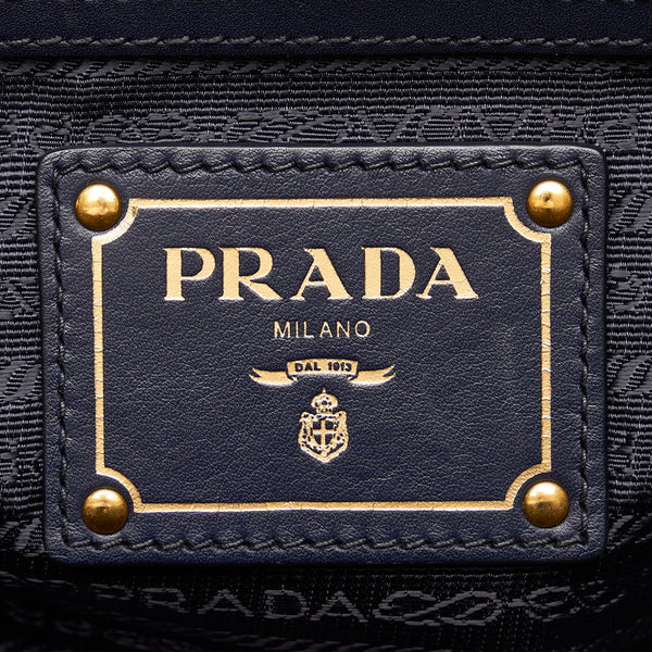 プラダ ハンドバッグ ショルダーバッグ 2WAY BN2324 ネイビー レザー レディース PRADA 【中古】