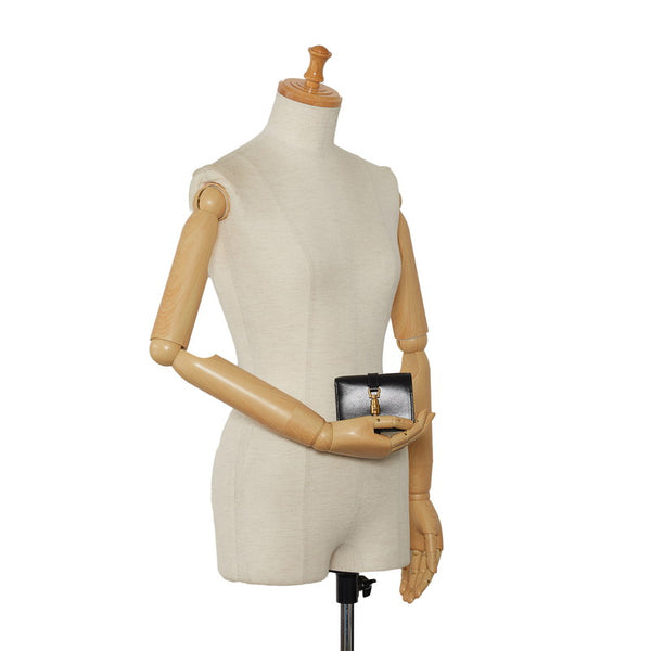 グッチ ジャッキー1961 二つ折り財布 645536 ブラック レザー レディース GUCCI 【中古】