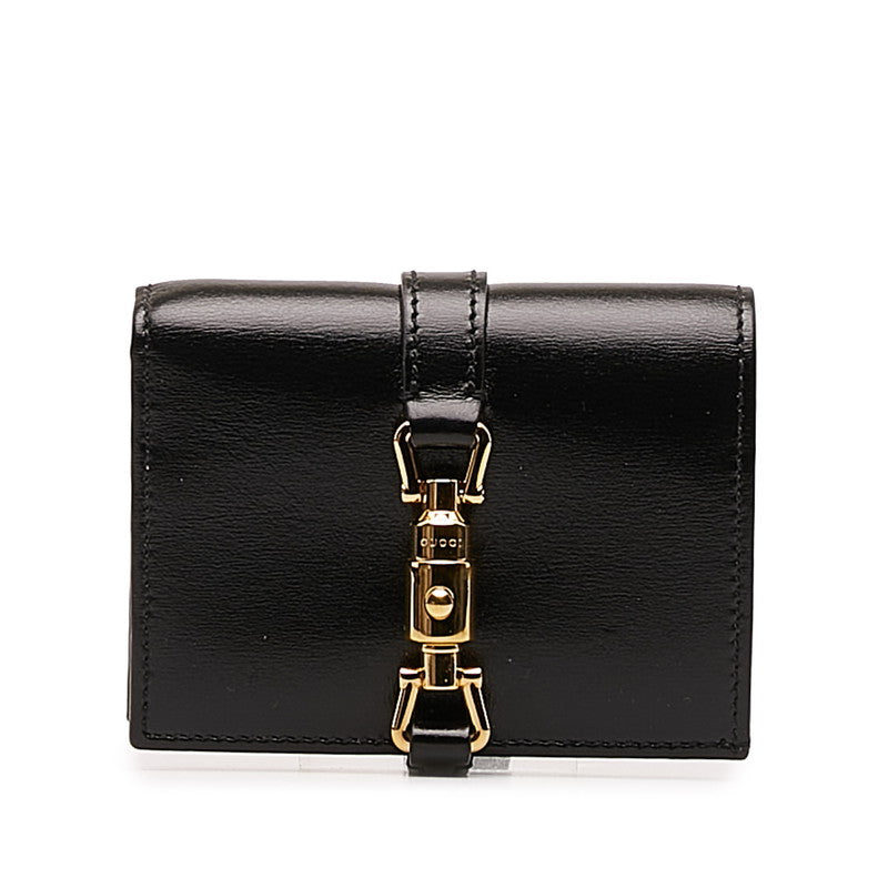 グッチ ジャッキー1961 二つ折り財布 645536 ブラック レザー レディース GUCCI 【中古】