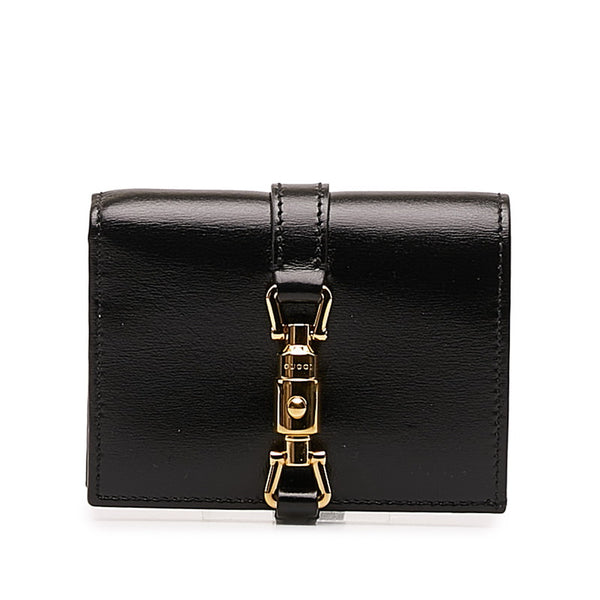 グッチ ジャッキー1961 二つ折り財布 645536 ブラック レザー レディース GUCCI 【中古】