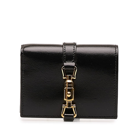 グッチ ジャッキー1961 二つ折り財布 645536 ブラック レザー レディース GUCCI 【中古】