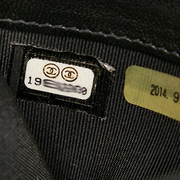 シャネル マトラッセ ブラック レザー カードケース レディース CHANEL 【中古】