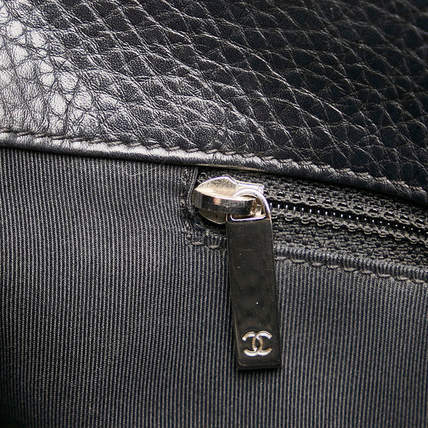 シャネル エクゼクティブライン トートバッグ ブラック シルバー レザー レディース CHANEL 【中古】