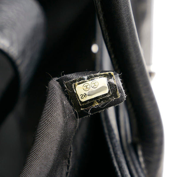 シャネル エクゼクティブライン トートバッグ ブラック シルバー レザー レディース CHANEL 【中古】