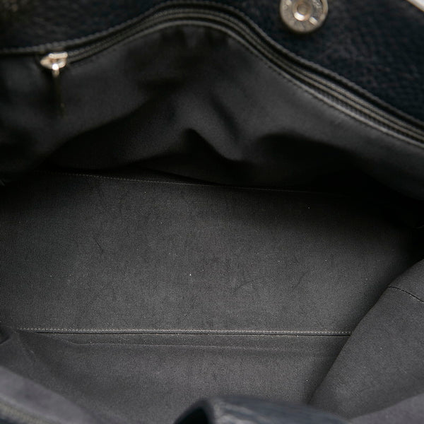 シャネル エクゼクティブライン トートバッグ ブラック シルバー レザー レディース CHANEL 【中古】