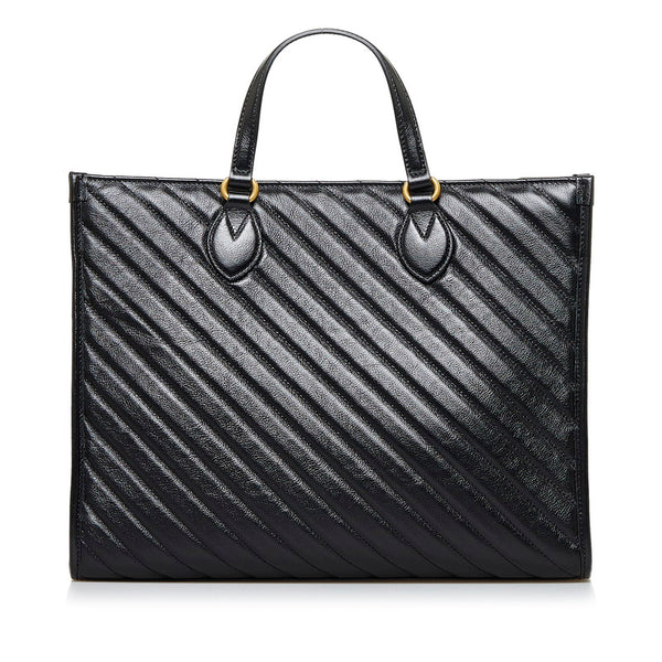 グッチ GGマーモント ハンドバッグ ショルダーバッグ 2WAY 627332 ブラック ゴールド レザー レディース GUCCI 【中古】