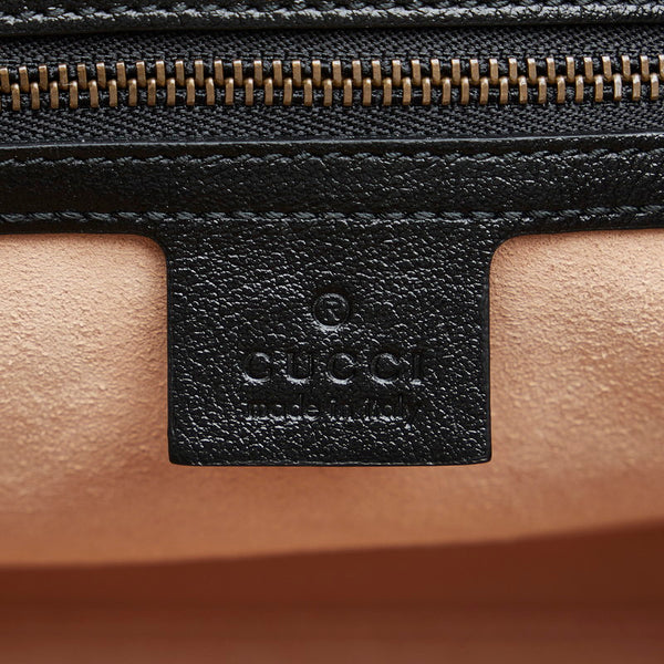 グッチ GGマーモント ハンドバッグ ショルダーバッグ 2WAY 627332 ブラック ゴールド レザー レディース GUCCI 【中古】