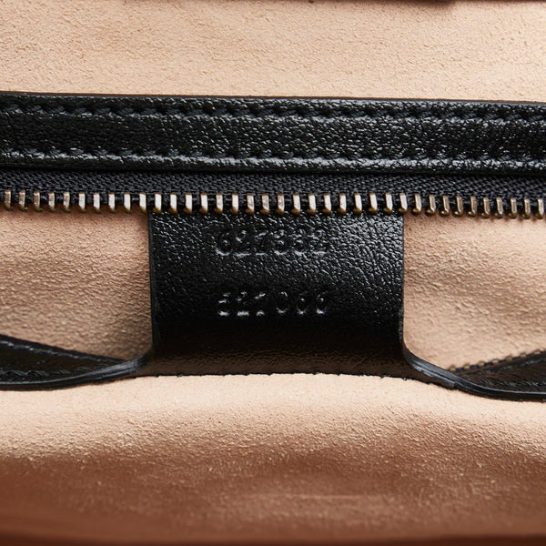 グッチ GGマーモント ハンドバッグ ショルダーバッグ 2WAY 627332 ブラック ゴールド レザー レディース GUCCI 【中古】