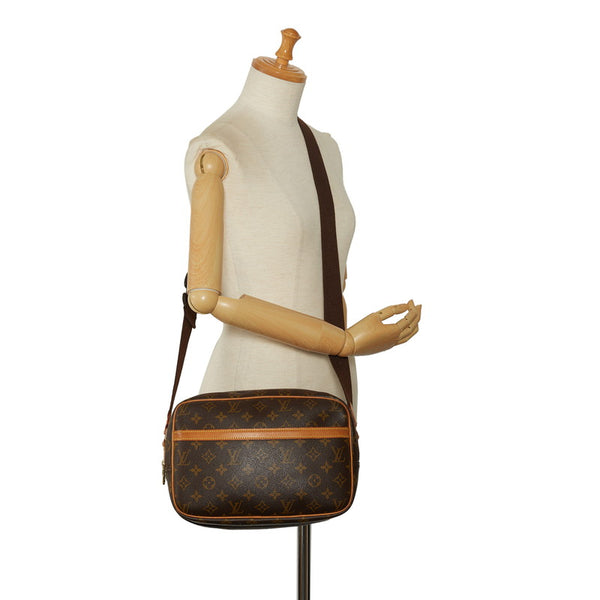 ルイ ヴィトン モノグラム  リポーターPM 斜め掛け ショルダーバッグ  M45254 ブラウン PVC レザー レディース LOUIS VUITTON 【中古】