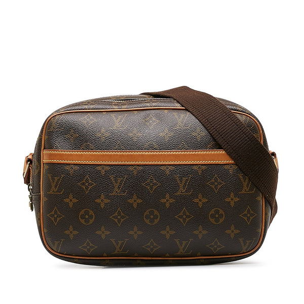ルイ ヴィトン モノグラム  リポーターPM 斜め掛け ショルダーバッグ  M45254 ブラウン PVC レザー レディース LOUIS VUITTON 【中古】