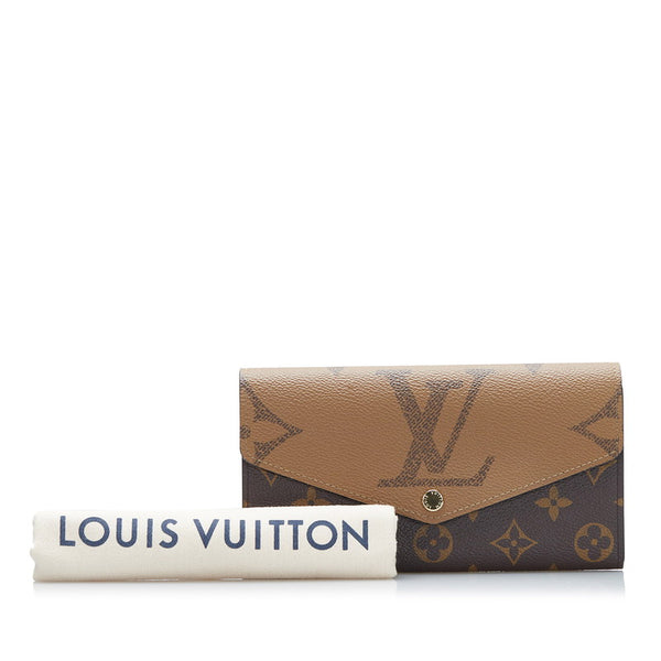 ルイ ヴィトン モノグラム ジャイアント ポルトフォイユ サラ 長財布 M80726 ブラウン PVC レディース LOUIS VUITTON 【中古】