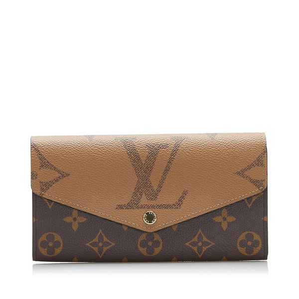ルイ ヴィトン モノグラム ジャイアント ポルトフォイユ サラ 長財布 M80726 ブラウン PVC レディース LOUIS VUITTON 【中古】