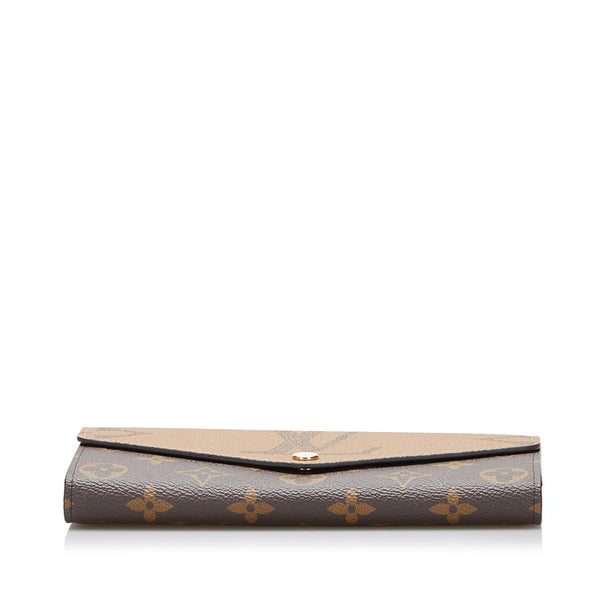 ルイ ヴィトン モノグラム ジャイアント ポルトフォイユ サラ 長財布 M80726 ブラウン PVC レディース LOUIS VUITTON 【中古】