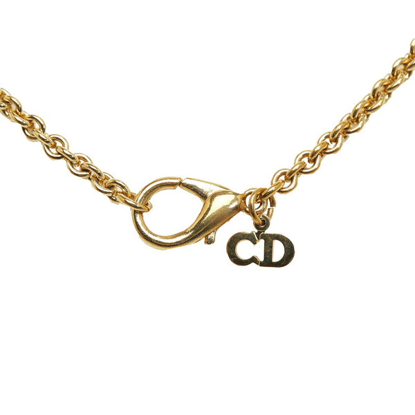 ディオール ロゴ ネックレス ゴールド メッキ レディース Dior 【中古】